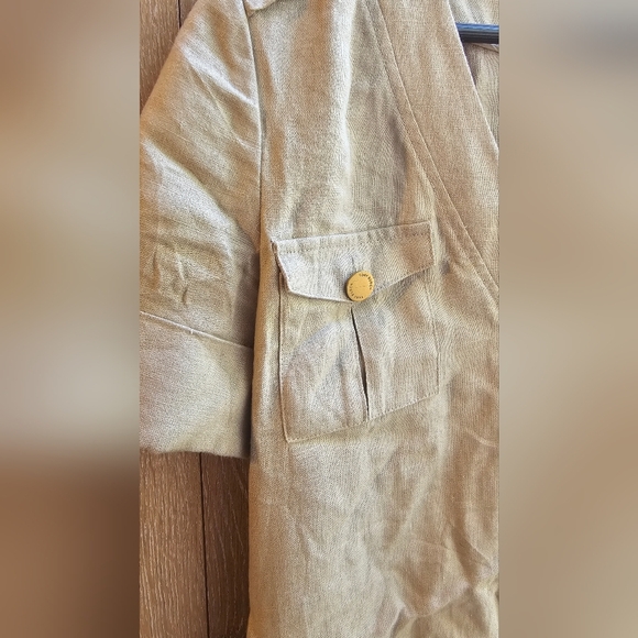 Tory Burch Linen Short Sleeve Dress - Picture 3 of 5